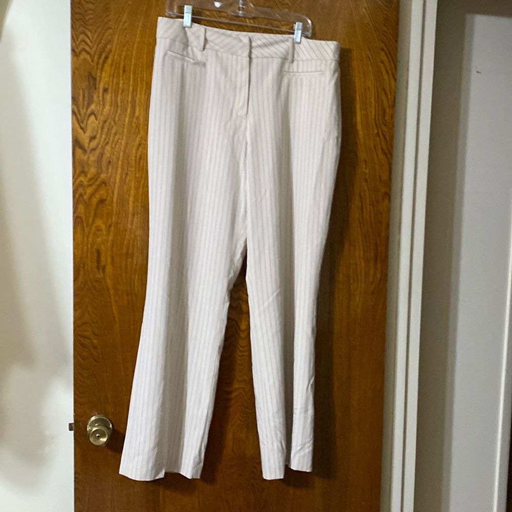 Focus 2000 / tan pin striped pants / Size 16